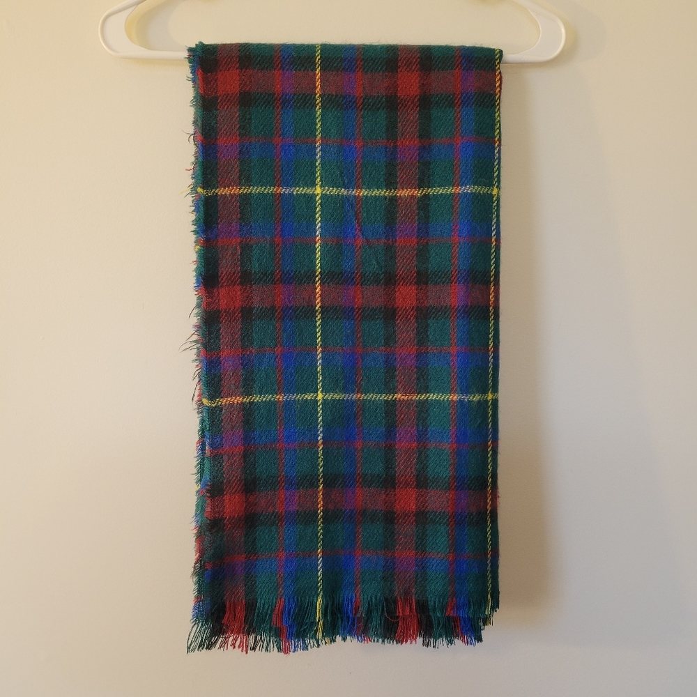 Serra Cozy Oversized Fringe Trim Plaid Blanket Scarf